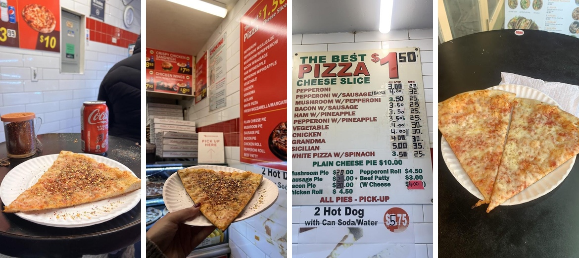 1 Dollar Pizza Menu